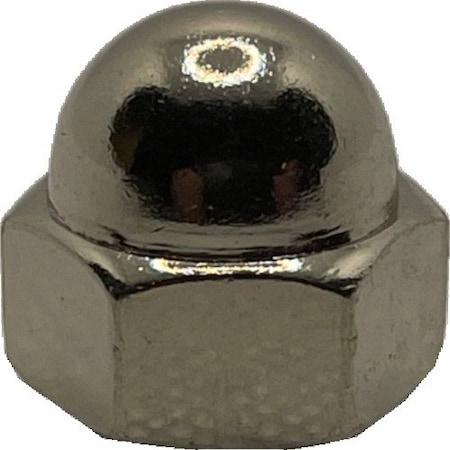 Suburban Bolt And Supply Acorn Nut, 1/4"-20, Steel, Nickel Plated A042016000CN